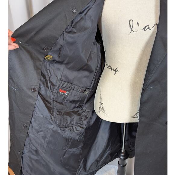Y2K Trenchcoat Insulated Black 8 Petite Worthington - Picture 11 of 16